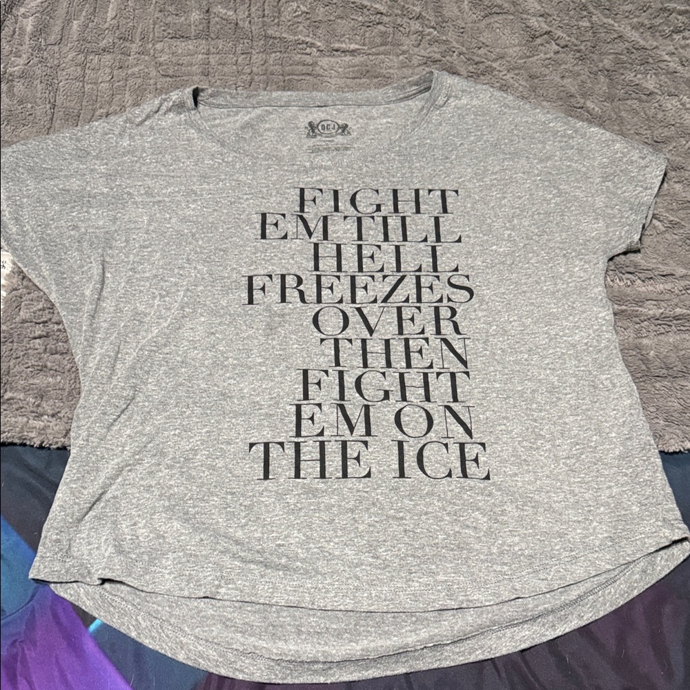 Gray Graphic Women's Top
